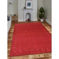 Glitzy Rugs 10 x 13 ft. Hand Knotted Gabbeh Silk Solid Rectangle Area RugRed UBSLS0104L0026A18